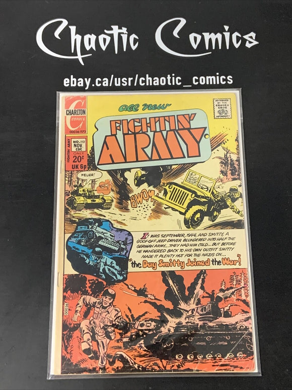 All New Fightin' Army 112 Charlton Comics 1973 Very Scarce Book!