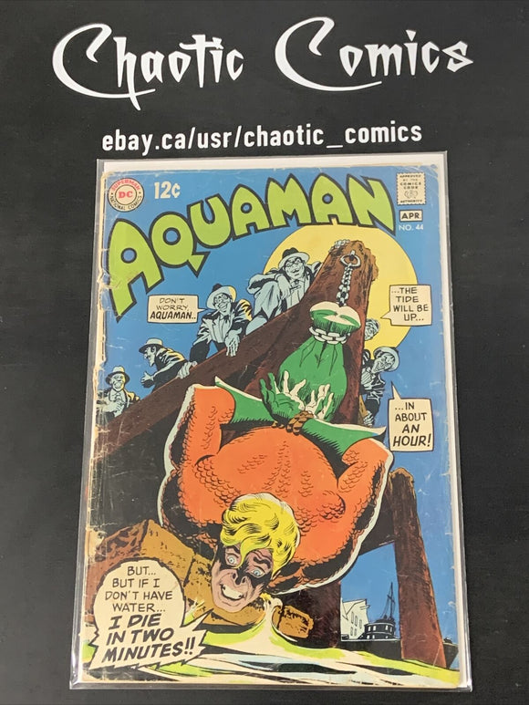 Aquaman 44 DC Comics 1969 Nick Cardy Cover, Key Issue 1st App Of Bugala!