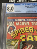 Marvel Team Up 8 CGC 8.0 1973 3rd App Of The Cat, 1st App Of The Man Killer!