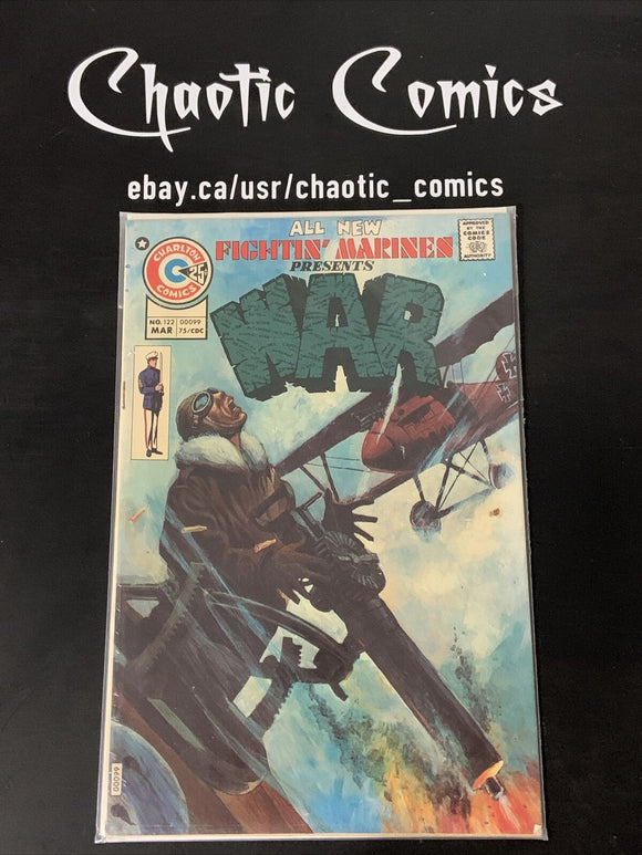 All New Fightin' Marines Presents War 122 Charlton Comics 1975 Painted Cover!