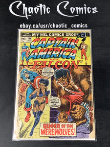 Captain America 164 Marvel 1973 1st App Of Nightshade And Falcon-wolf!