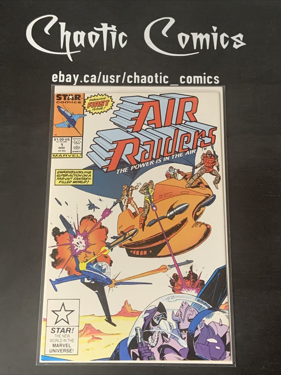 Air Raiders 1 Marvel Star Comics 1987 Scarce Book! Nice Copy!