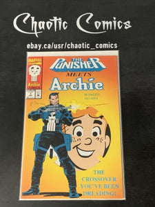 The Punisher Meets Archie 1 Marvel Comics 1994 Die Cut Cover Scarce Book!