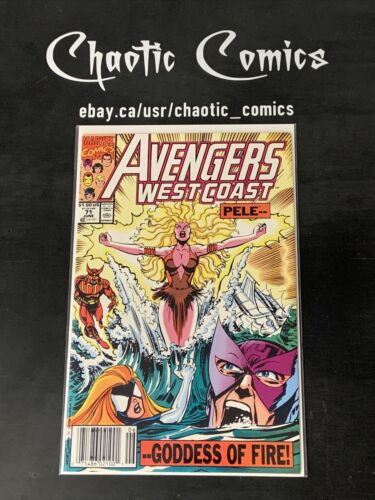 West Coast Avengers 71 Marvel Comics 1991 Newsstand 1st App Of Pele!