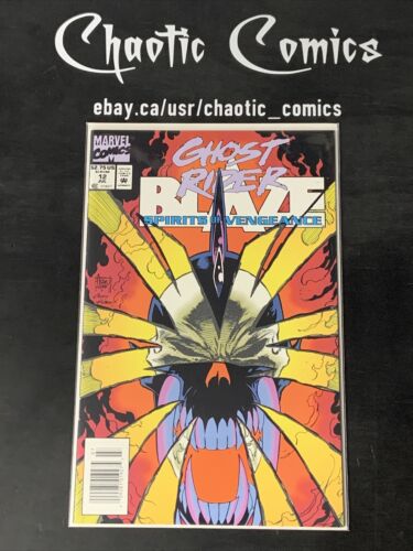 Spirits Of Vengeance 12 Marvel Comics 1993 Glow In The Dark Cover - Newsstand!