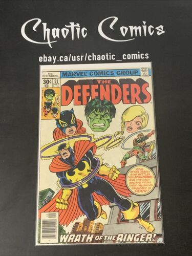 The Defenders 51 Marvel Comics 1977 1st App Of The Ringer! George Perez Cover!