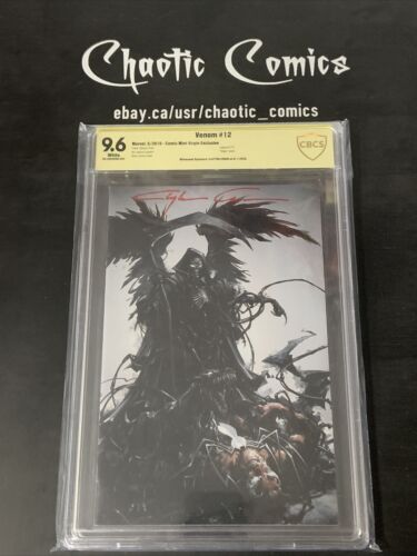 Venom 12 Comic Mint Virgin Color Splash CBCS 9.6 SS Signed By Clayton Crain!