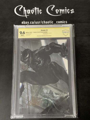 Venom 3 Frankies Comics Virgin Variant CBCS 9.6 SS Signed By Dell Otto!