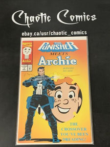 The Punisher Meets Archie 1 Marvel 1994 Die Cut Homage Cover, Very Scarce Book!