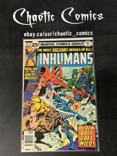 The Inhumans 6 Marvel Comics 1976 Rick Buckler Cover, Nice Copy!