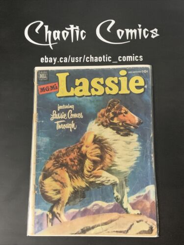 Lassie #8 Dell Comics 1952 Painted Cover , Very Scarce Golden Age Comic!